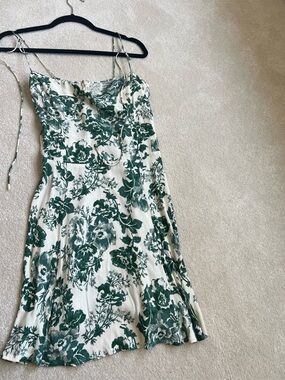 Reformation Green Floral Slip Dress - Women's Lightweight Summer Dress